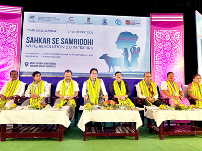 Gomati Cooperative Milk Products Limited organized a seminar on ‘Sahkar Se Samriddhi’ in Muktadhara auditorium at Agartala on October 27.